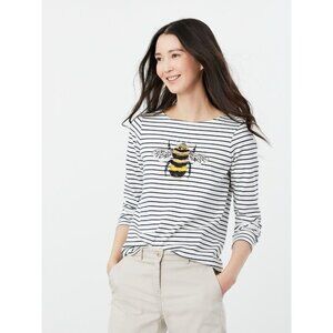 Joules Bee Harbour Top Luxe Long Sleeve Jersey size 6